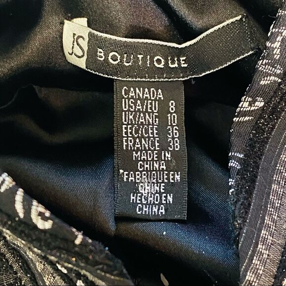 JS Boutique SBlazer Black & Silver w/ Glitter Accents Jacket - Picture 8 of 10